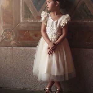 Trish Scully Bianca Dress Ivory - Size 7